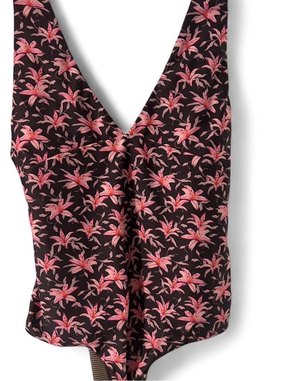 Floral Pink V-Neck Women’s Top